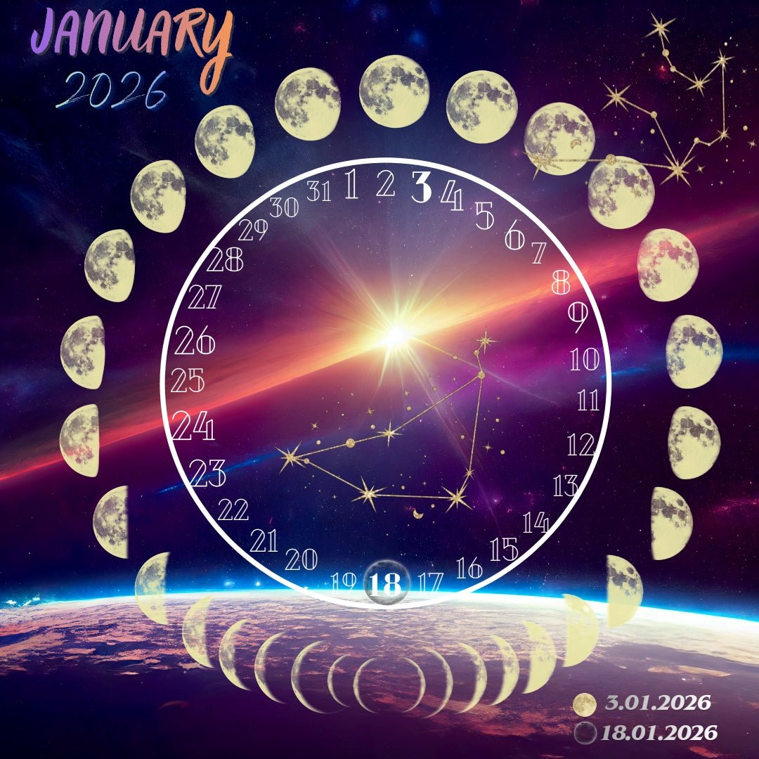 🌕 Digital Full Moon Calendar 2026 - selena star